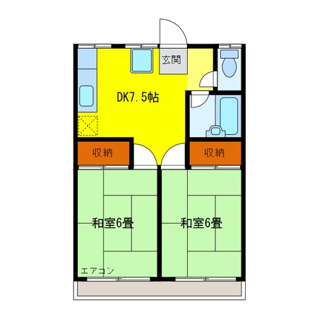 コーポ沖土居の物件間取画像